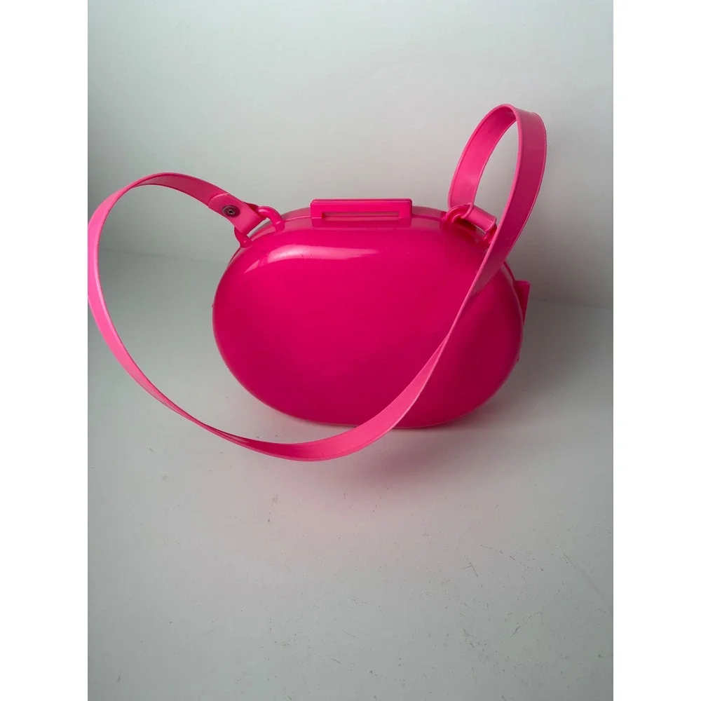Vintage 1994 Tyco Liddle Kiddles Pink Plastic Carry Case Playset Backpack Toy